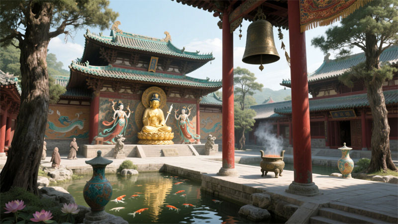 长安寺庙佛喜欢