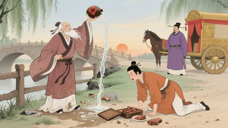 醰酒送仇，摔坛拜土