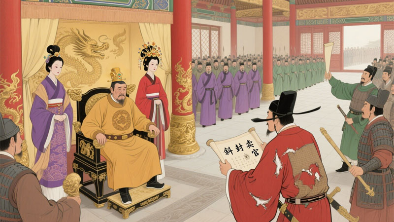 梦醒朝会，血染殿柱